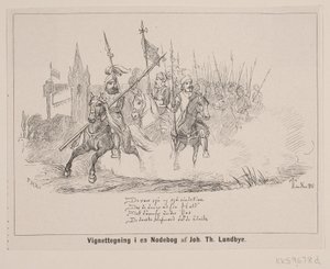 楽譜集のビネット画 作： F. Hendriksen