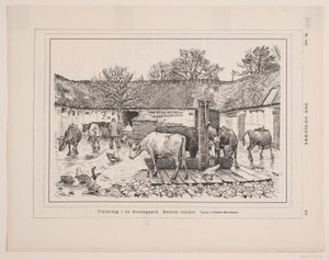 農場の冬の日 作： F. Hendriksen