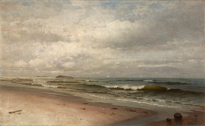 1881 年、マサチューセッツ州グロスター、バス ロックスのビーチ。 作： F. K. M. Rehn