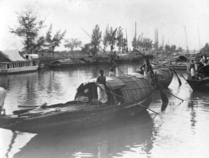 ボート、アリポア、インド、1905-1906 作： F. L. Peters