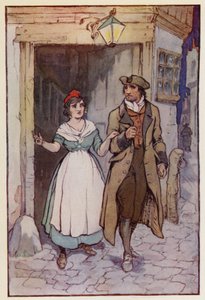 チャールズ・ディケンズ作『二都物語』の挿絵（カラーリトグラフ） 作： F. M. B. Blaikie