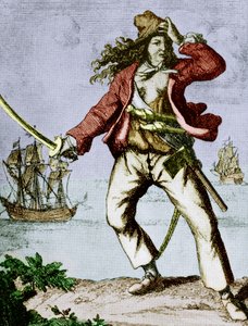 メアリー・リード（1690-1720）イギリスの女海賊（エングレーヴィング） 作： F. Wentworth