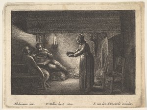 サテュロスと農民、1644年。 作： F van den Wyngarde