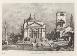 SS 教会の目論見書のビュー。 救い主 作： Fabio Berardi after Canaletto