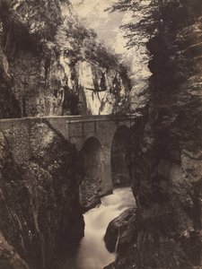 Eaux-Chaudes、ピレネー山脈への道、c。 1855。