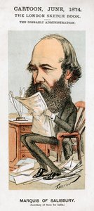 ロバートアーサータルボットガスコインセシル、ソールズベリー第3侯爵、イギリスの政治家、1874年。 作： Faustin