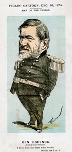 ロバートCシェンク、米陸軍大将および外交官、1874年。 作： Faustin