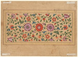 スクロールするフローラル ツル、1755 年。 作： Fayzullah