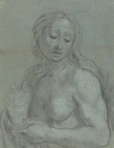 マグダラのマリアの半身像 [裏面] 作： Federico Barocci