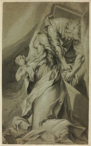 ひざまずくマグダラと墓参者 作： Federico Barocci