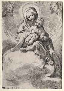 雲の中のマドンナc。 1581。 作： Federico Barocci