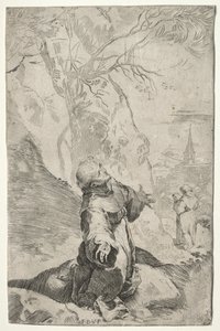 聖痕を受ける聖フランチェスコ 作： Federico Barocci