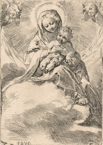 雲の上に座る聖母、1580～84年。 作： Federico Barocci