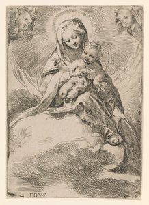 雲の中の聖母子 作： Federico Barocci