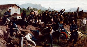ヴァレーゼの戦い、1862年頃（キャンバスに油彩） 作： Federico Faruffini