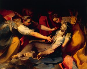 聖母の失神、「十字架の沈着」からのディテール 作： Federico Fiori Barocci or Baroccio
