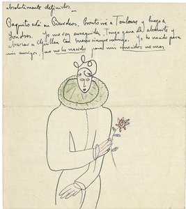 1926年1月下旬、グラナダのメルチョルフェルナンデスアラムグロへの直筆の手紙 作： Federico Garcia Lorca
