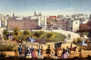 モンセラーテの門、ハバナ、キューバ、1840 作： Federico Mialhe