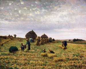 フェデリコ・ロサーノ（1835-1912）による絵画「収穫」、油彩、キャンバス、65x80 cm