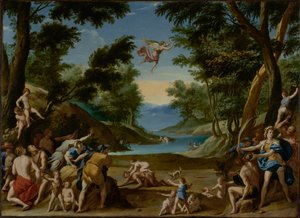 キューピッドとパン、1600年頃 作： Federico Zuccaro