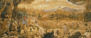 架空のフィレンツェのある狩猟風景 フェデリコ・ズッカロ作（1540-1609年頃） 作： Federico Zuccaro