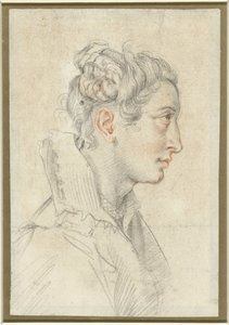 プロファイルの未知の若い女性の肖像画