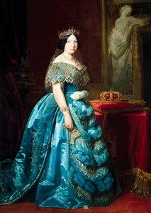 スペイン女王イザベラ2世の肖像（イザベラ・オブ・ブルボンまたはイザベル・デ・ボルボン 作： Federico de Madrazo y Kuntz