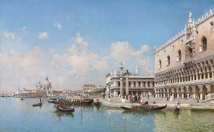 ドゥカーレ宮殿とサンタマリアデッラサルーテ、1896年 作： Federico del Campo