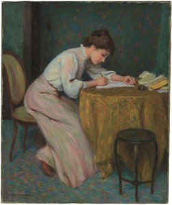 書く若い女性 作： Federigo Zandomeneghi