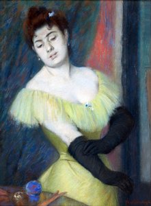 フェデリコ・ザンドメネギの黒い手袋（1841-1917） 作： Federigo Zandomeneghi
