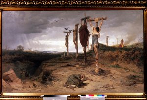 呪われた野原、古代ローマ帝国の処刑場。 Feodor Andreyevich Bronnikov（1827-1902）による絵画、キャンバスに油彩