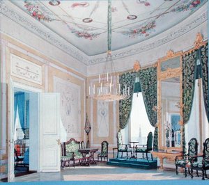 クレムリンのニコライ（チュドフ）宮殿の応接室、1847年（紙にトイレ） 作： Fedor Andreevich Klages