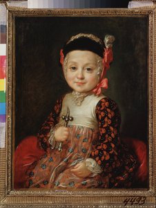 子供の頃のアレクセイ・グリゴリエヴィチ・ボブリンスキー (1762-1813) の肖像画。 (エカテリーナ2世の私生児 作： Fedor Stepanovich Rokotov