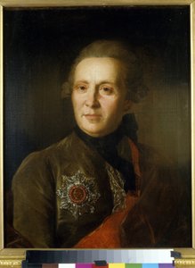 詩人アレクサンドル・スマロコフ (1717-1777) の肖像 (詩人 A. スマロコフの肖像)。 Fyodor (Fedor または Fiodor) Stepanovich Rokotov (1735-1808) による絵画、キャンバスに油彩、1770-1780 年頃。 18世紀のロシア美術。 ラトビア共和国国立美術館、リガ (L