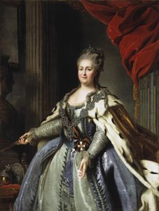 皇后キャサリン2世の肖像1729-1796、1780年代 作： Fedor Stepanovich Rokotov