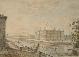 1799年から1800年までのサンクトペテルブルクのマイケル宮殿の眺め 作： Fedor Yakovlevich Alekseev