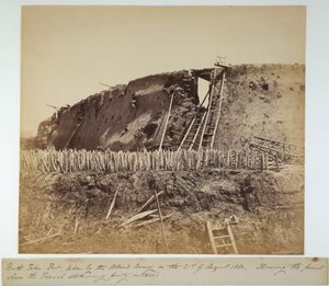 北タク砦、1860 年 8 月 21 日 (白黒写真) 作： Felice Beato