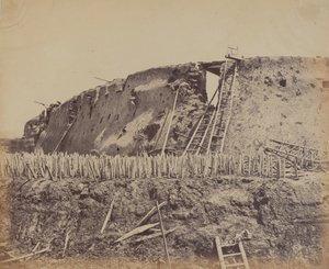 1860 年 8 月 21 日、フランス軍が進入した北タク砦の角度。 作： Felice Beato