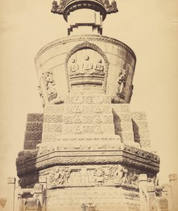 1860年10月、ペキン近くのラマ寺院の建築ビュー 作： Felice Beato