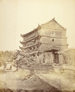 [五重塔、中国、広東]。 作： Felice Beato
