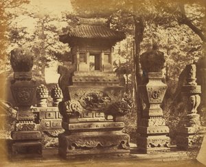 1860年10月、ペキン近くの倉庫での墓の内部 作： Felice Beato