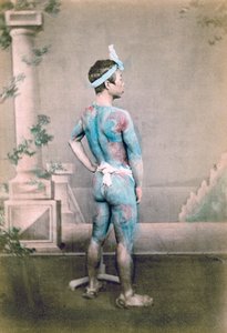 入れ墨された日本の新郎ベット、日本、1882 作： Felice Beato