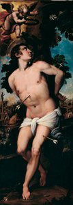 聖セバスティアンの殉教」 フェリーチェ・リッチョ・ディット・ブルサゾルツィ（1539-1605）の絵画 16世紀 個人蔵 作： Felice Brusasorci