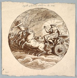 戦車に乗ったアポロとオーロラと時間 作： Felice Giani