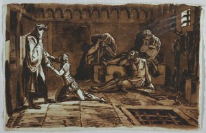 ウゴリーノ伯爵と息子たちの死 作： Felice Giani