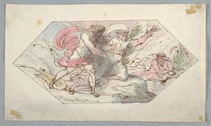 素描『アポロとダフネ』1796-98年 作： フェリーチェ・ジャンニ