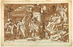 デッサン、黄泉；冥界のペルセポネ（プロセルピネに捧げる）、1820年頃 作： フェリーチェ・ジャンニ