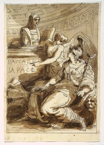 素描、アカデミア・デッラ・パーチェのためのモニュメント、1810-20年 作： フェリーチェ・ジャンニ