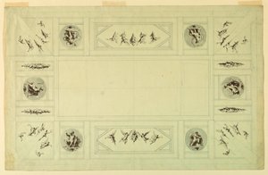 デッサン、クイリナーレ宮殿、ローマ、1812年 作： フェリーチェ・ジャンニ