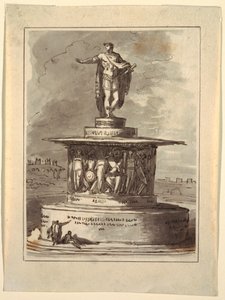素描、ボナパルト広場記念碑計画、ミラノ、1800年、1810-20年 作： フェリーチェ・ジャンニ